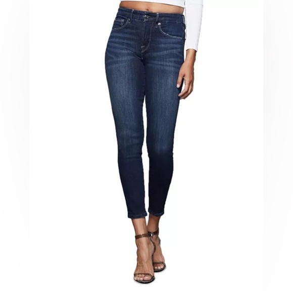 Good American Good Legs Skinny Cropped Jeans in Blue260 size 6